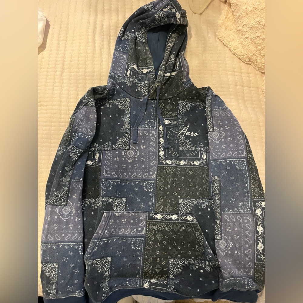 Large Aeropostale bandana print hoodie